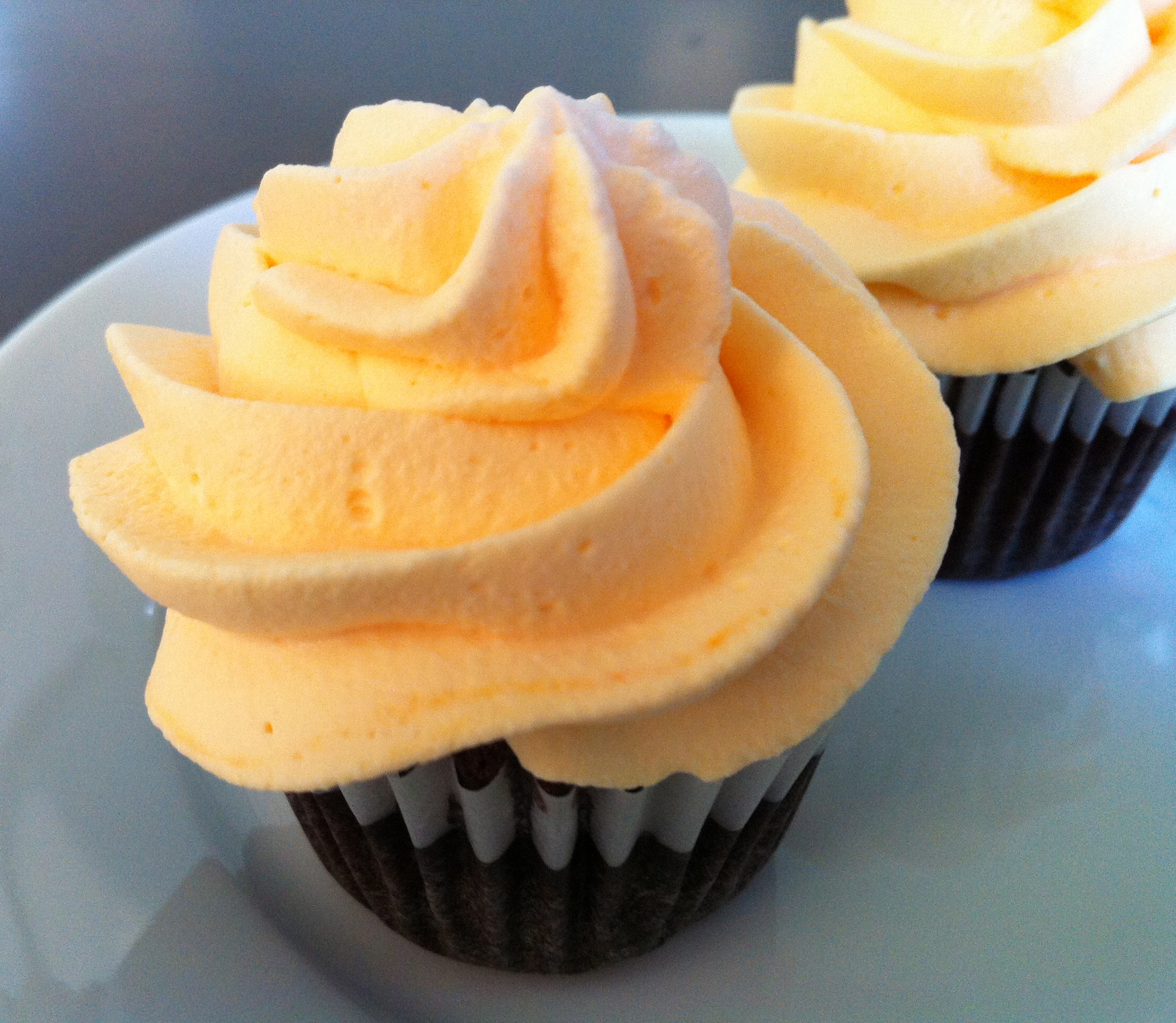 Orange Cupcakes with Chocolate Frosting