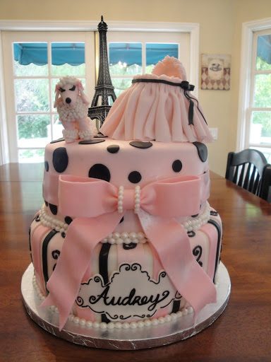 Paris Baby Shower Cake