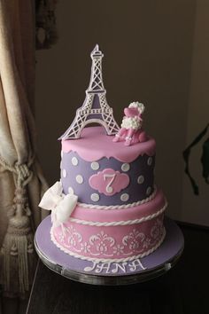 Paris Birthday Cake