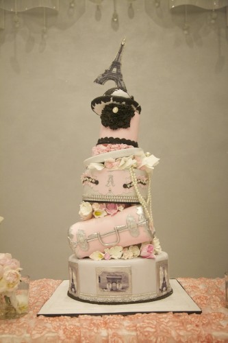 Paris Theme Cake