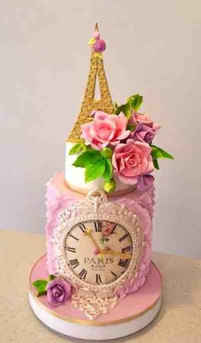 Paris Themed Cake