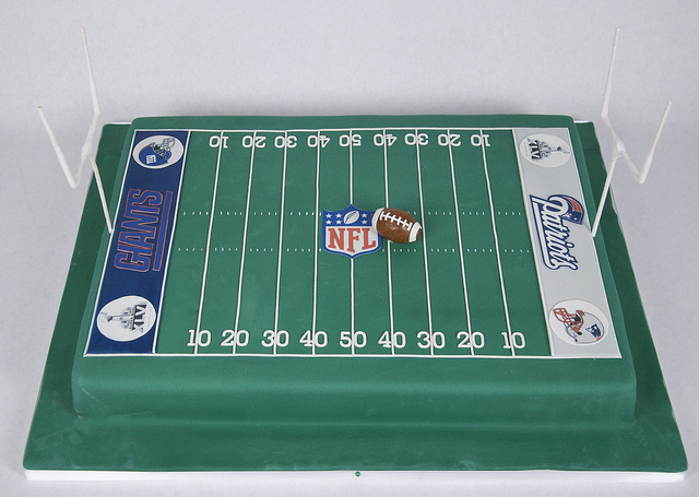 Patriots Football Field Cake