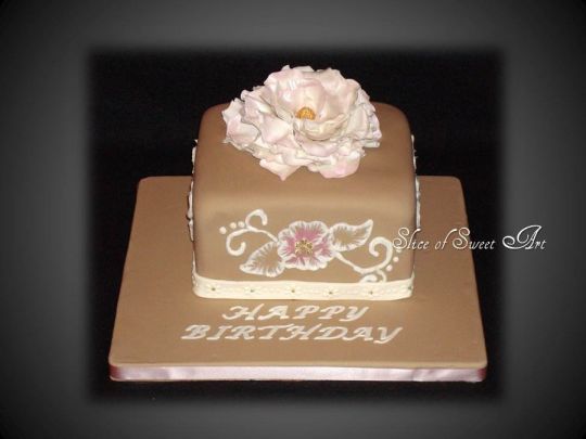 Peony Birthday Cake