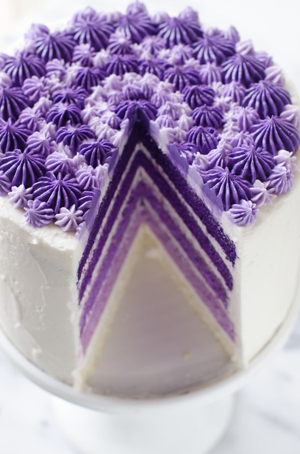Pink and Purple Ombre Cake