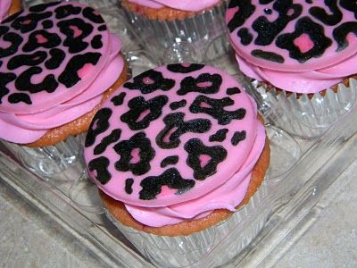 Pink Cheetah Cupcakes Pink Cheetah Cupcakes