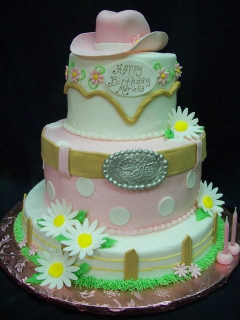 Pink Cowgirl Birthday Cake