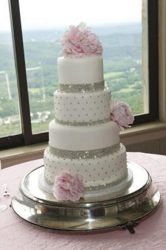 Pink Wedding Cake with Bling