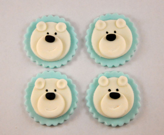 Polar Bear Cupcake Toppers Edible