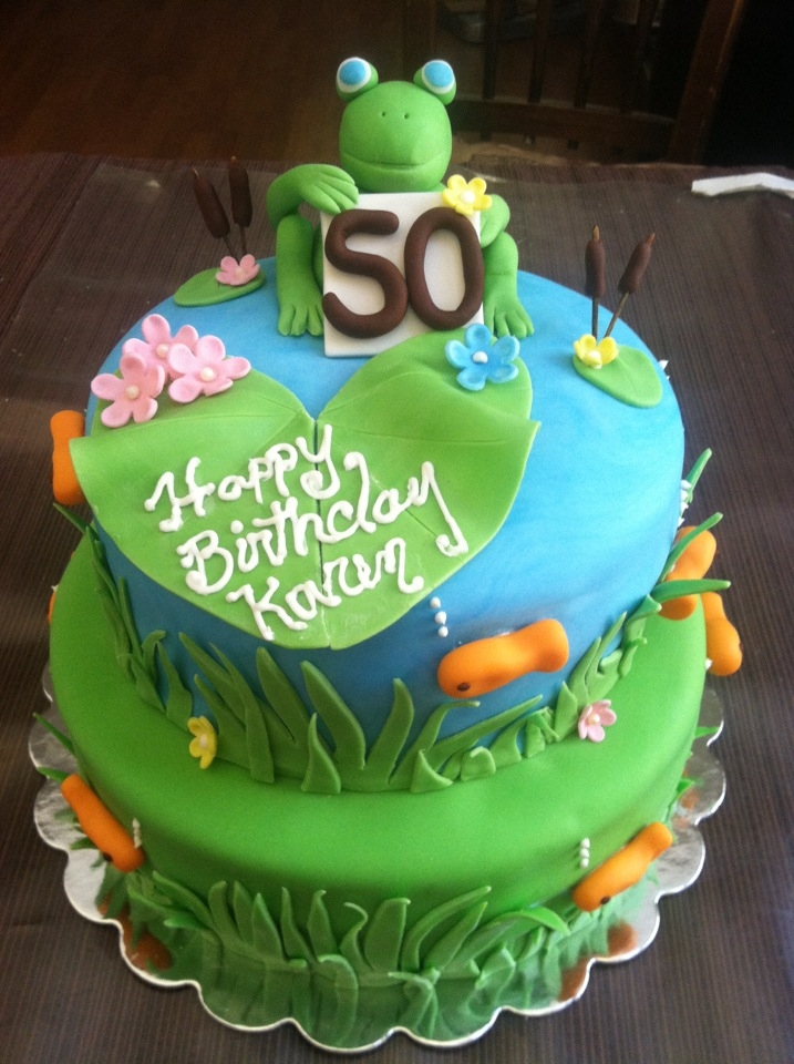 Pond Birthday Cake