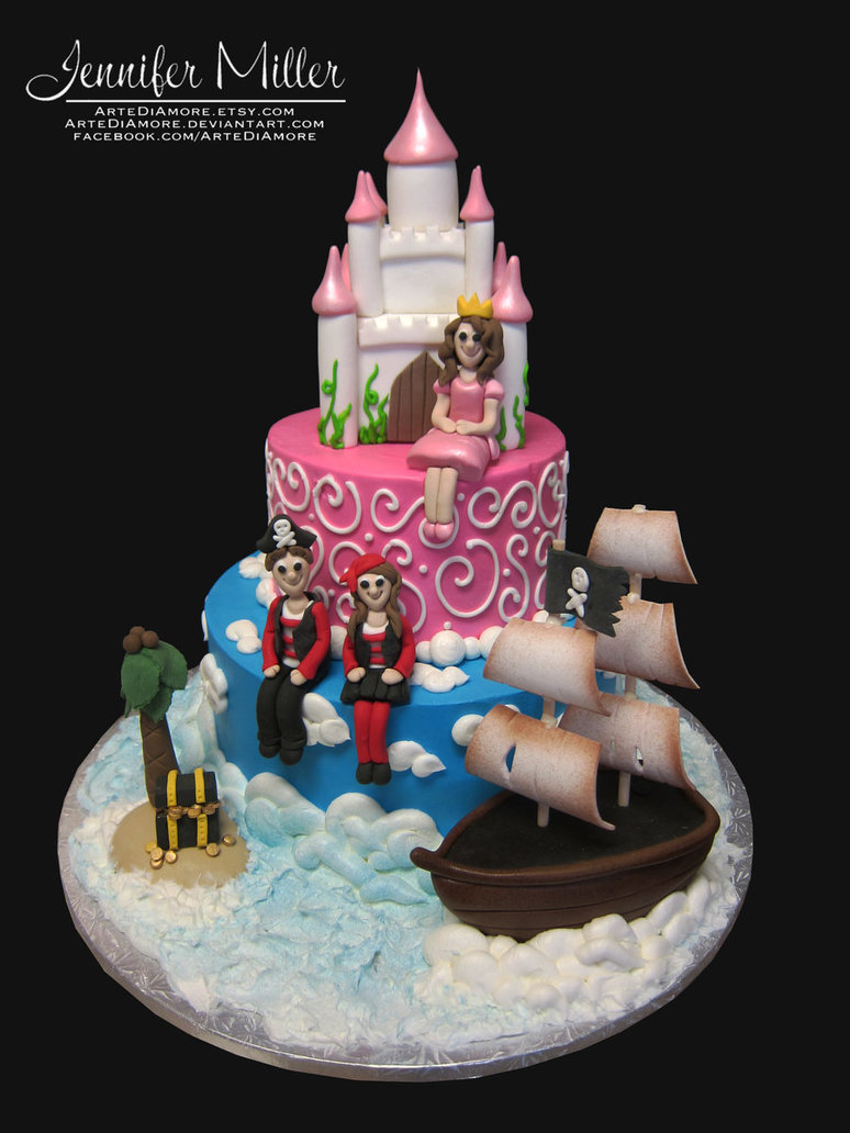 Princess and Pirate Cake