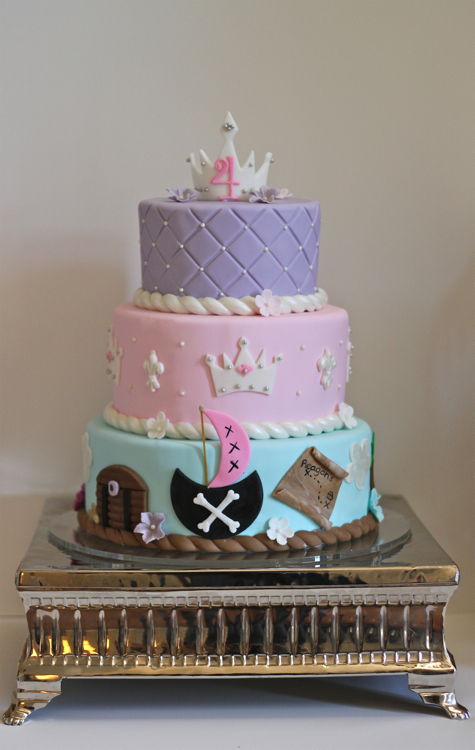 Princess and Pirates Birthday Cake