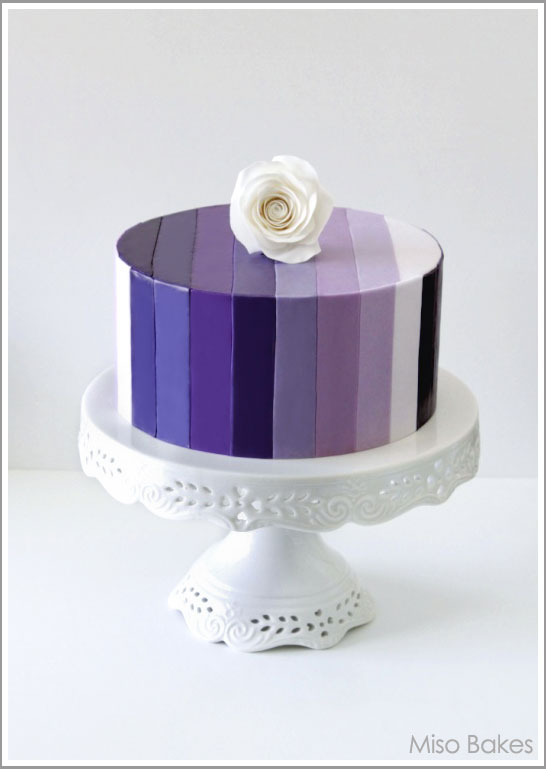 Purple Ombre Cake Fondant