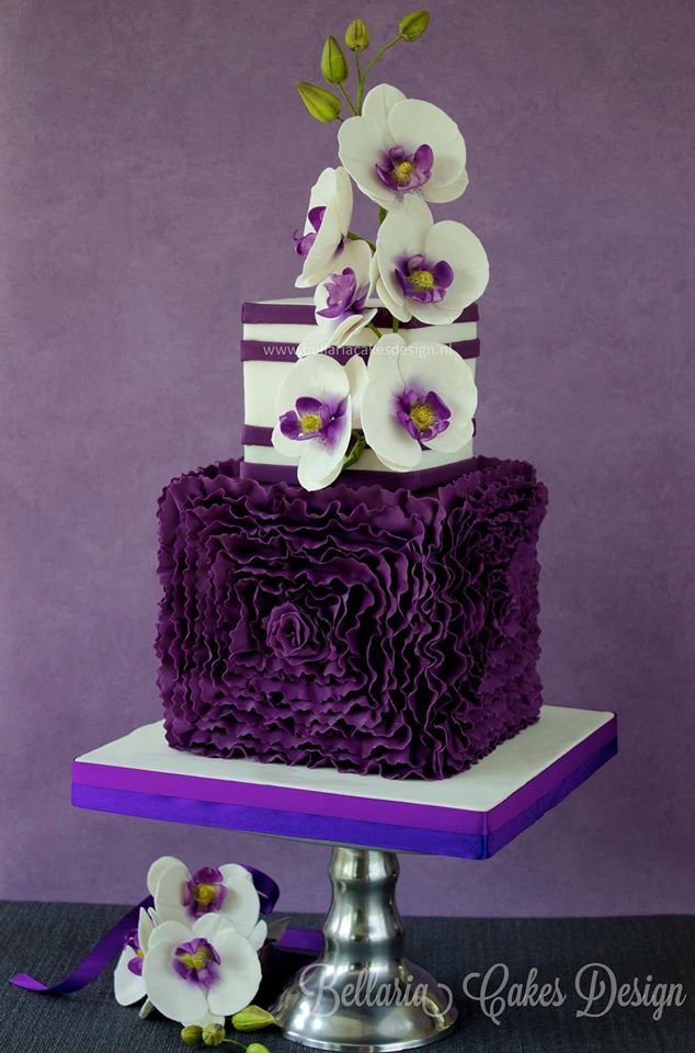 Purple Wedding Cake Design