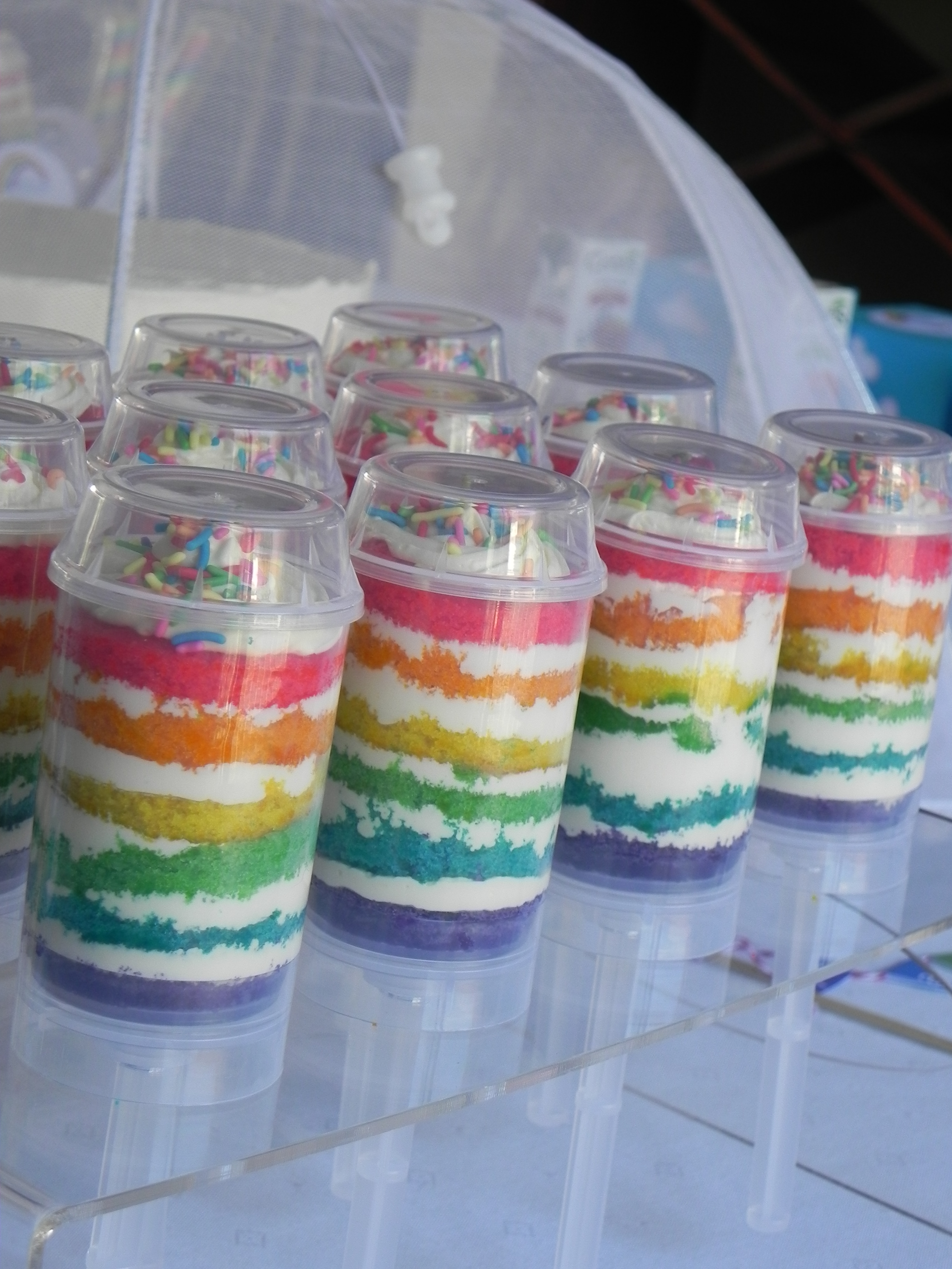 Rainbow Cake Push Pops