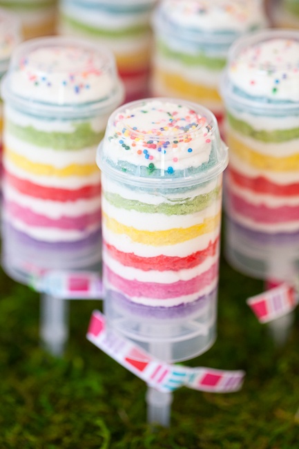 Rainbow Cake Push Pops