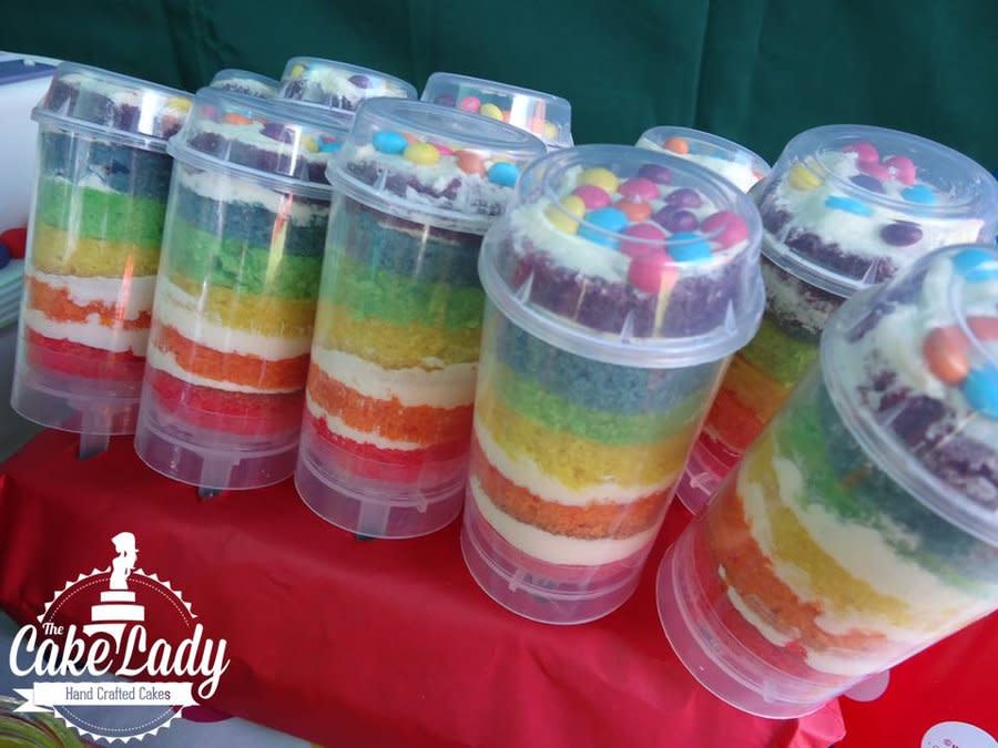 Rainbow Cake Push Pops