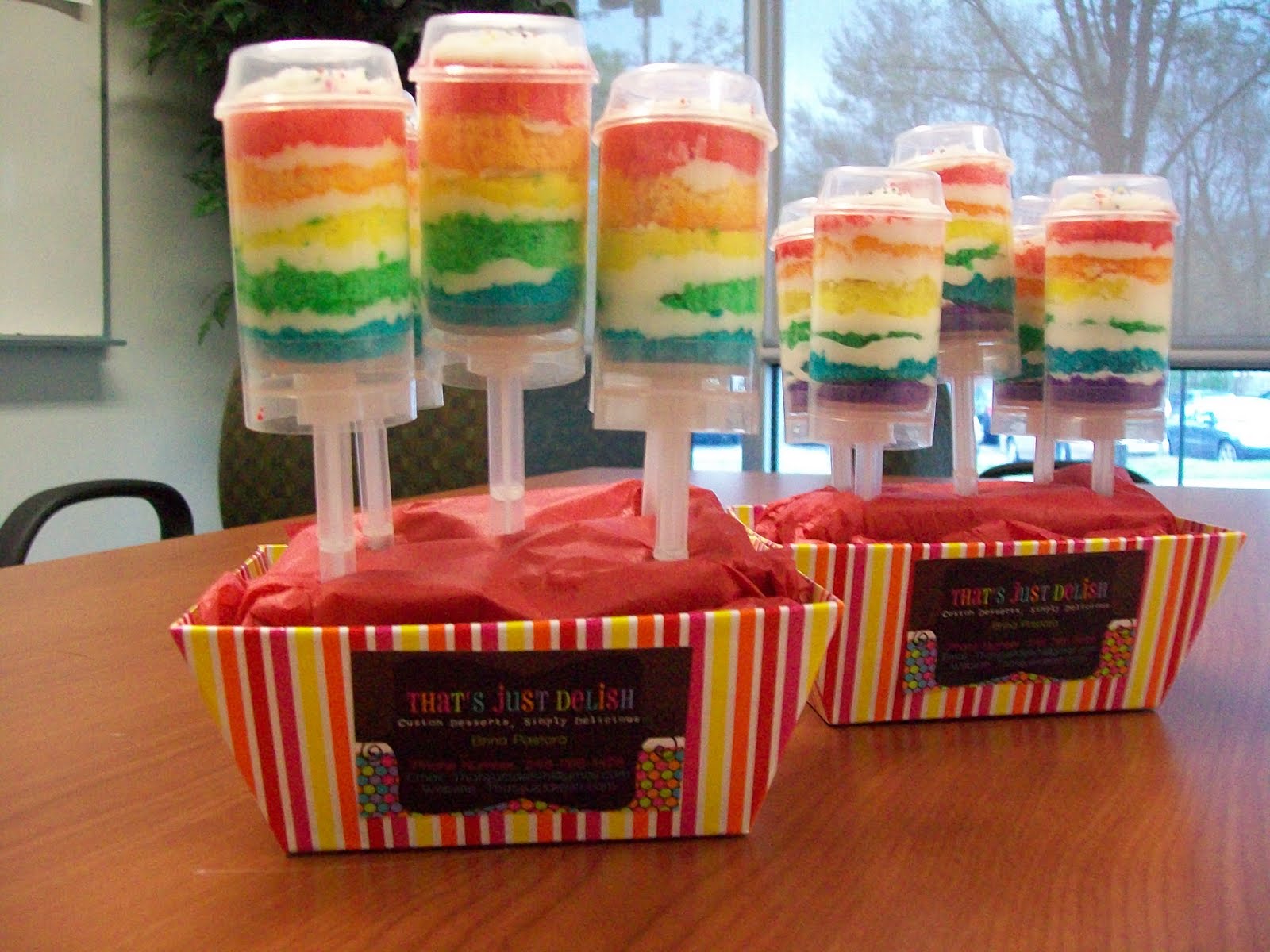 Rainbow Cake Push Pops