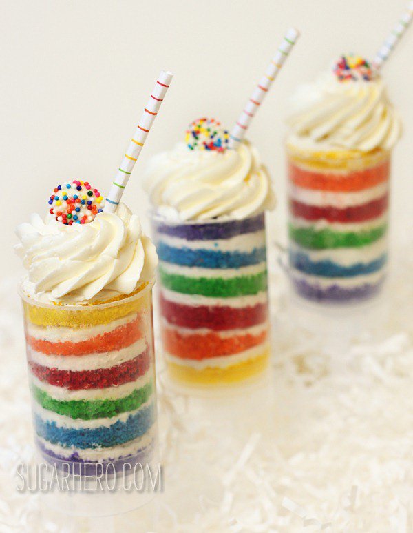 Rainbow Cake Push-Up Pops