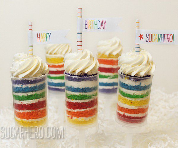 Rainbow Cake Push-Up Pops