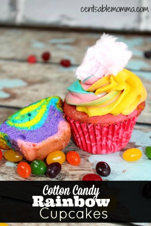 Rainbow Candy Cupcakes