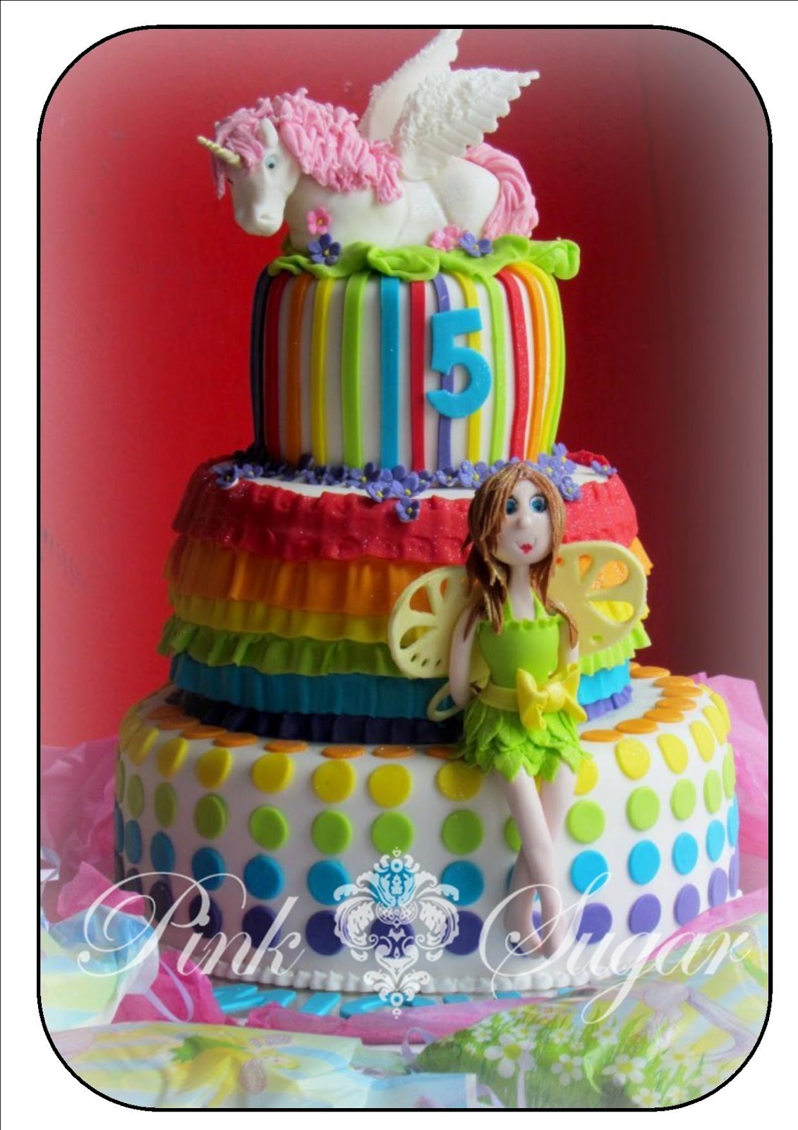 Rainbow Unicorn Birthday Cake