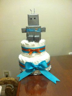 Robot Diaper Cake Robot Diaper Cake