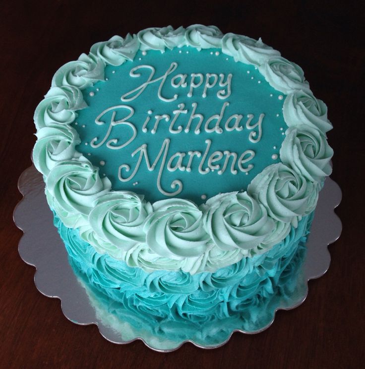 Rosette Buttercream Birthday Cake