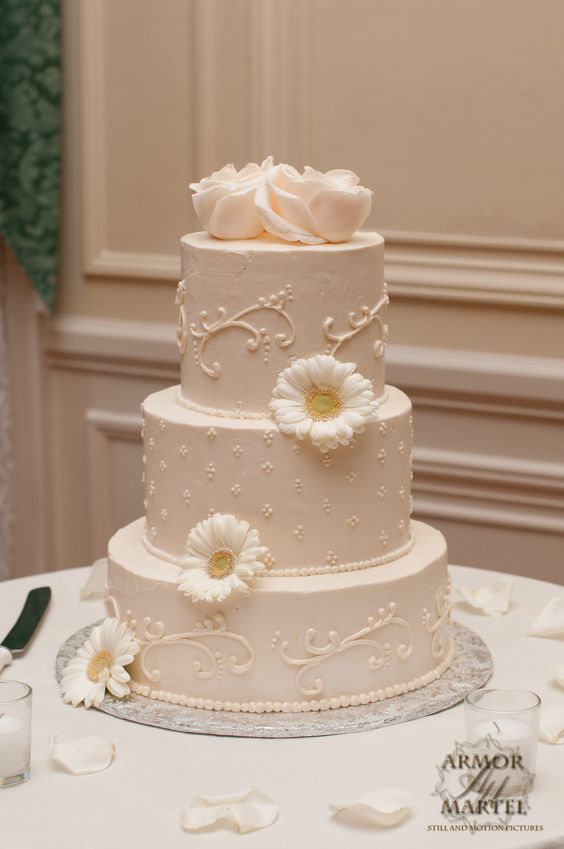 Scroll Piping On Wedding Cakes Scroll Piping On Wedding Cakes