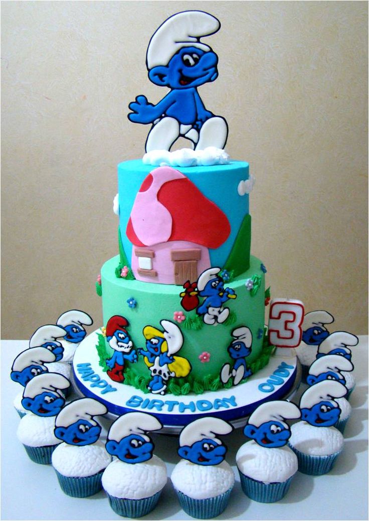 Smurfs Birthday Cake