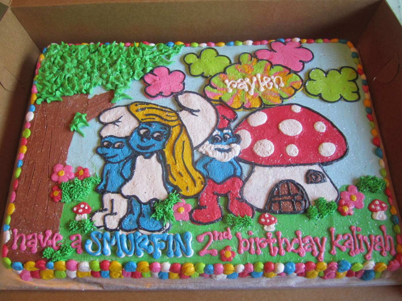 Smurfs Birthday Cake
