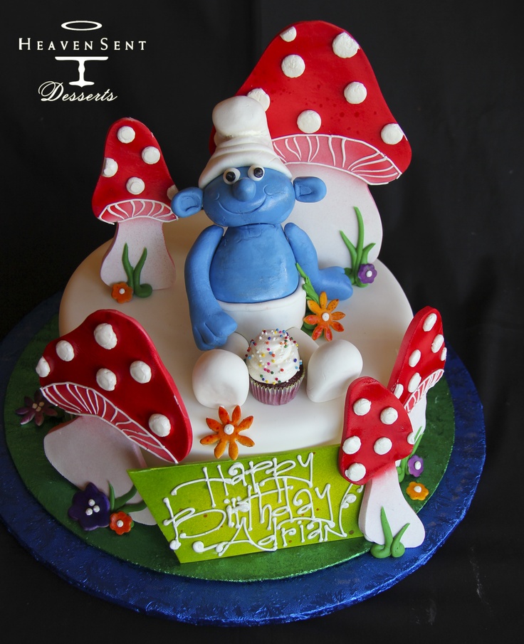 Smurfs Birthday Cake