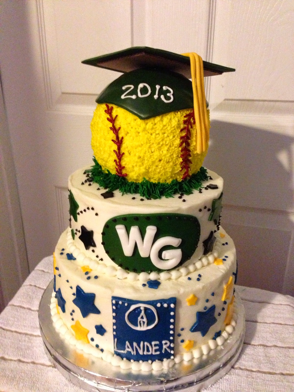 Softball Graduation Cakes with a Theme