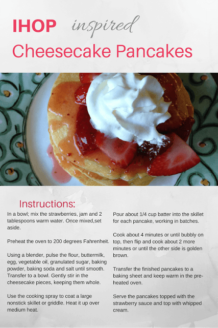 Strawberry Cheesecake Pancakes Ihop Recipe