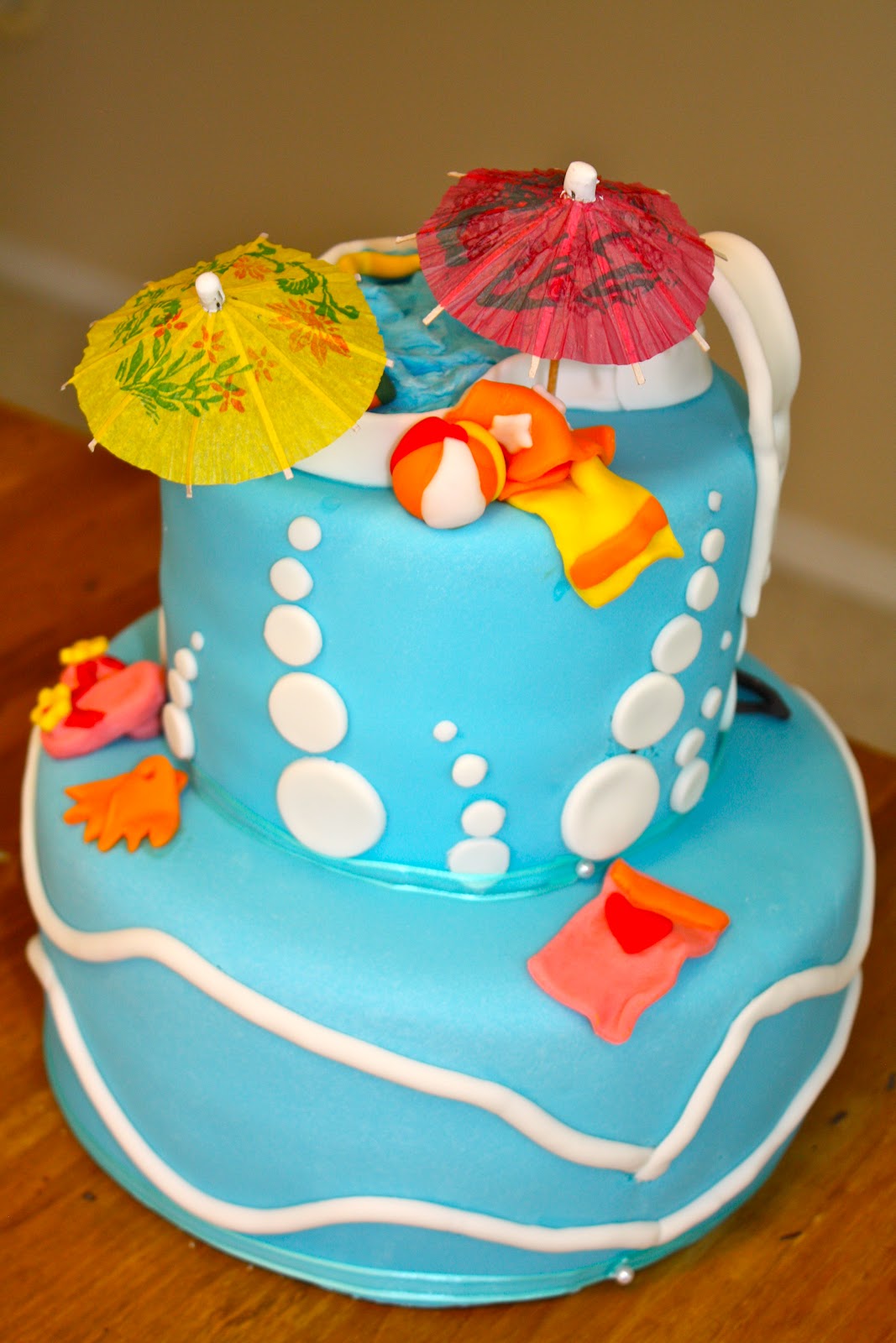 Summer Pool Party Birthday Cake