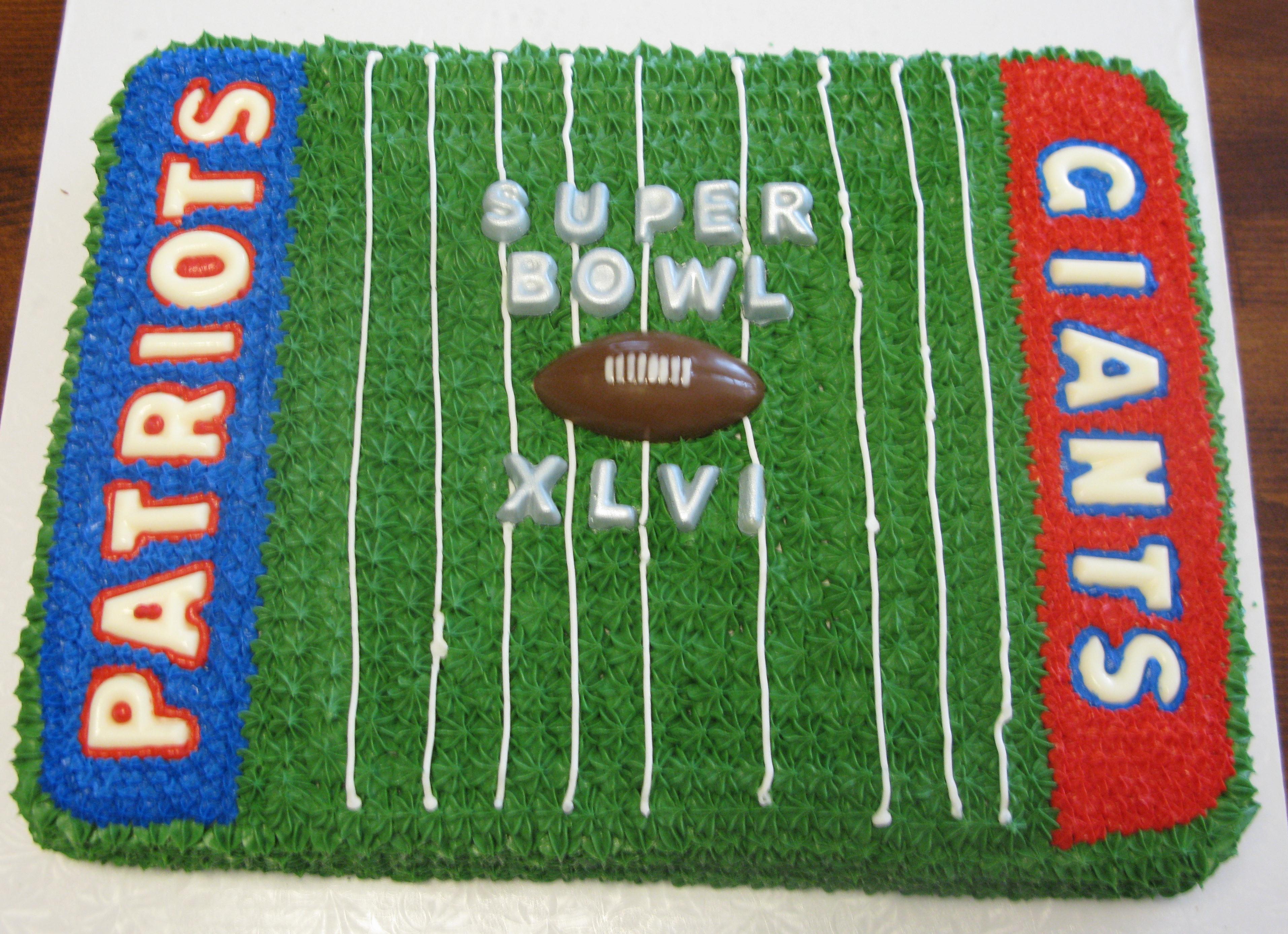Super Bowl Football Field Cake