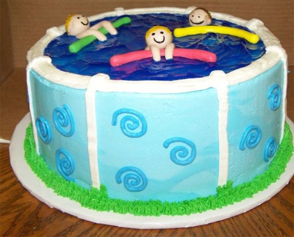 Swimming Pool Party Birthday Cake