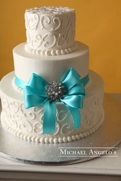 Teal Color Wedding Cakes