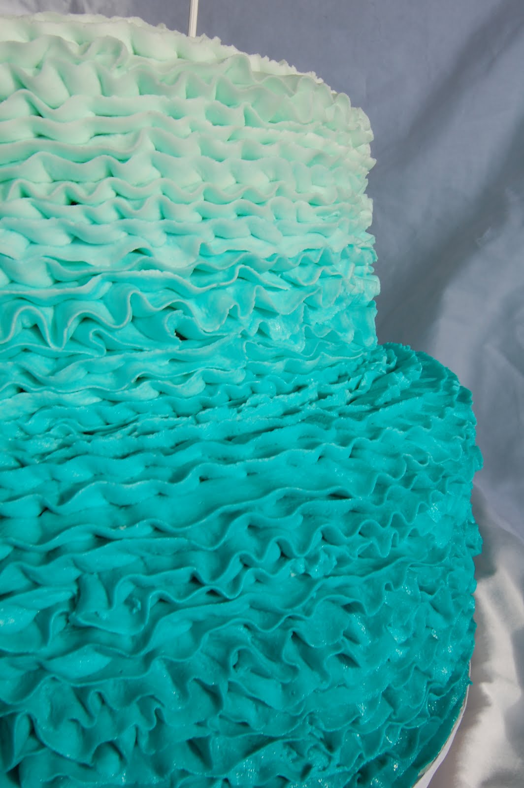 Teal Ombre Birthday Cake Roses