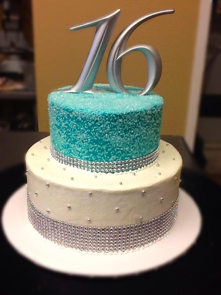 Teal Sweet 16 Cakes