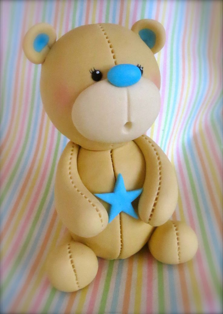 Teddy Bear Fondant Cake Topper