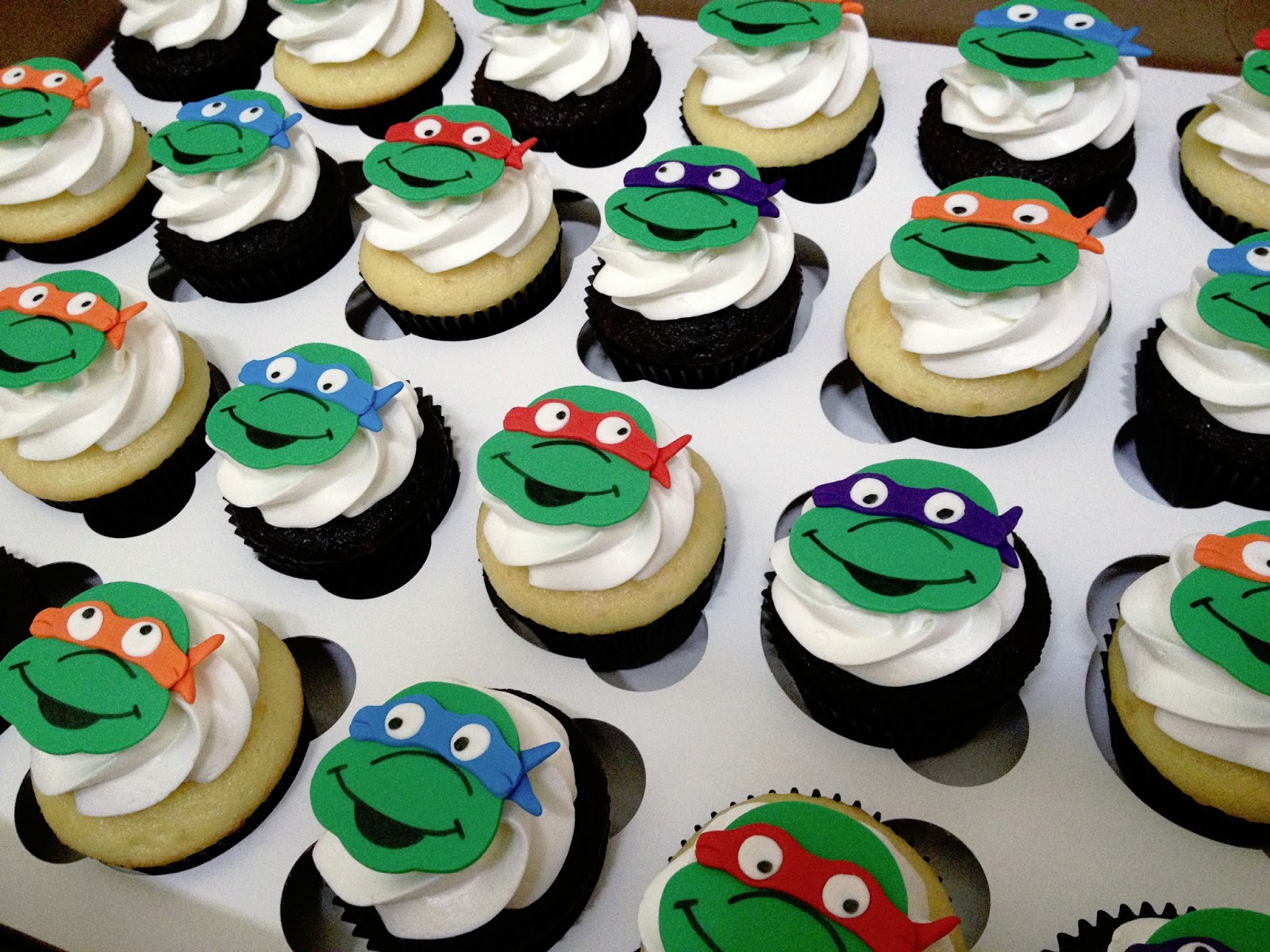 Teenage Mutant Ninja Turtle Cupcakes