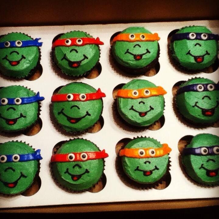 Teenage Mutant Ninja Turtle Cupcakes