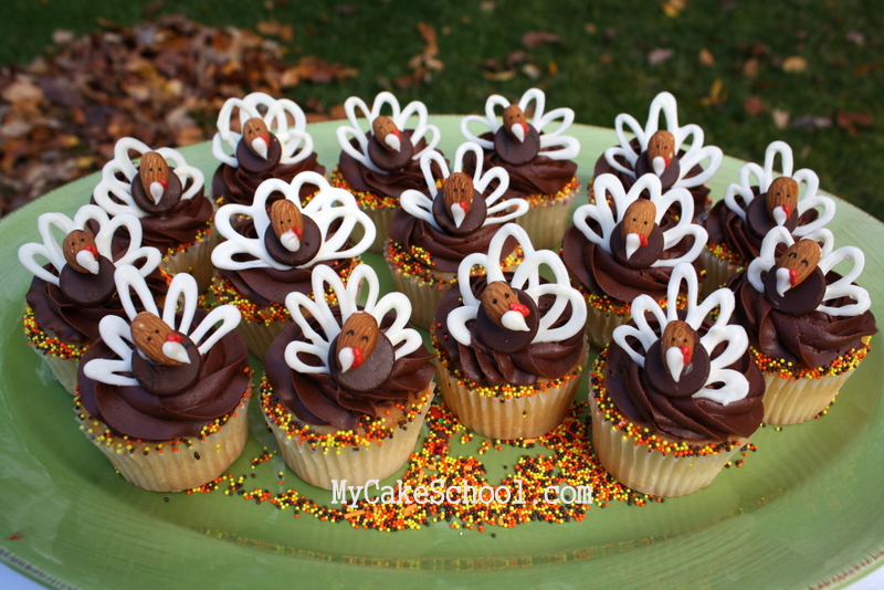 Thanksgiving Turkey Cupcake Toppers