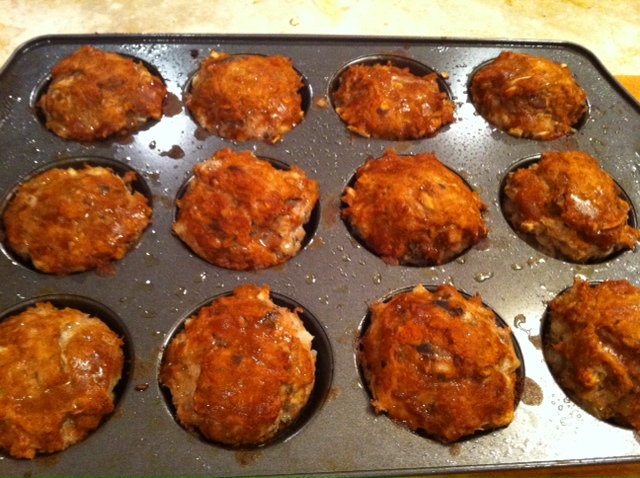 Turkey Meatloaf Cupcakes with Mashed Potatoes