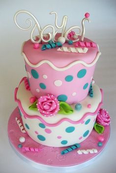 Turquoise Tween Girls Birthday Cakes