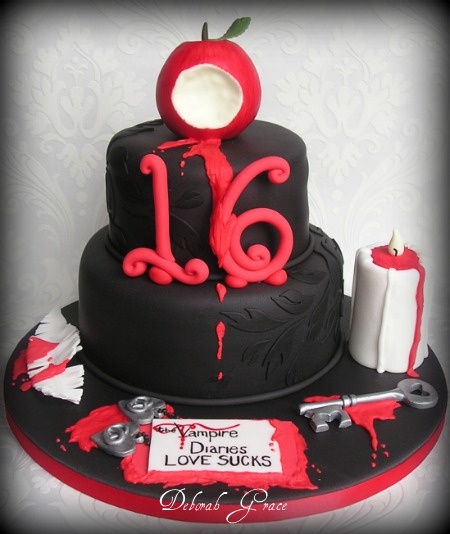 Vampire Diaries Birthday Party Cake