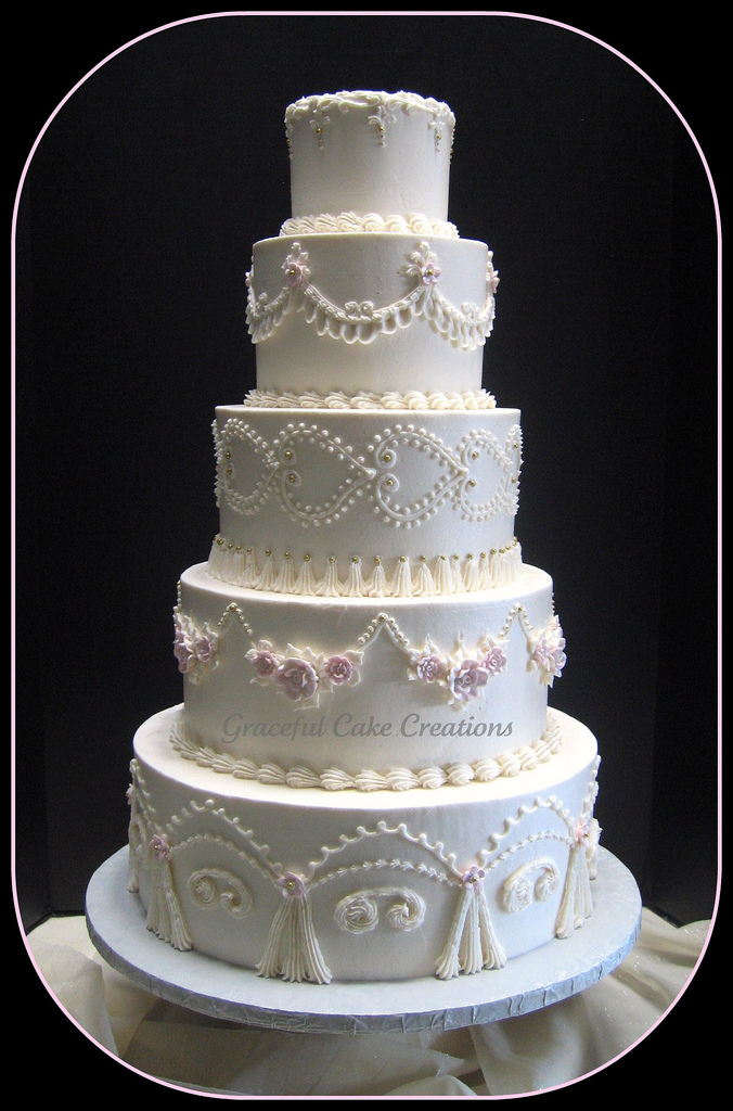 Vintage Buttercream Wedding Cake