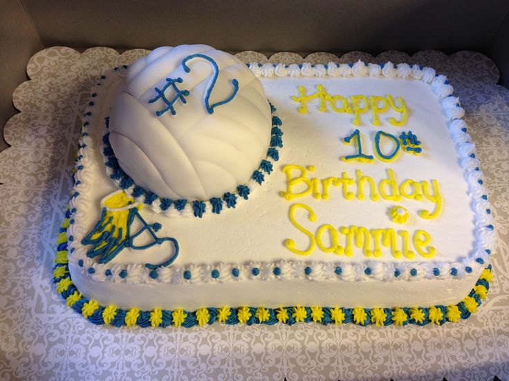 Volleyball Birthday Cake Volleyball Birthday Cake