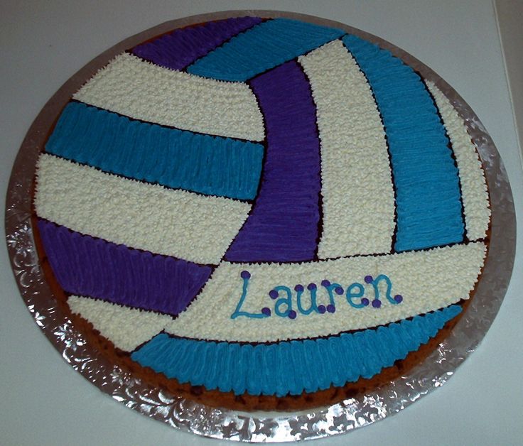 Volleyball Birthday Cookie Cake