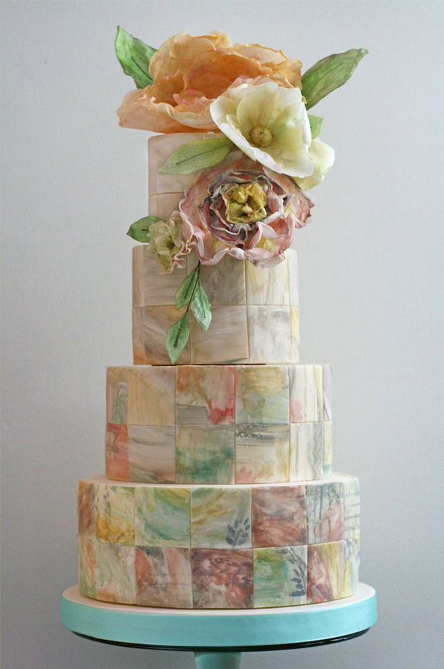 Wedding Cake On Rice Paper